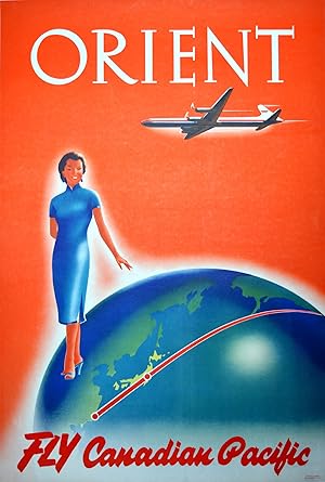 Original Vintage Poster - Orient - Fly Canadian Pacific