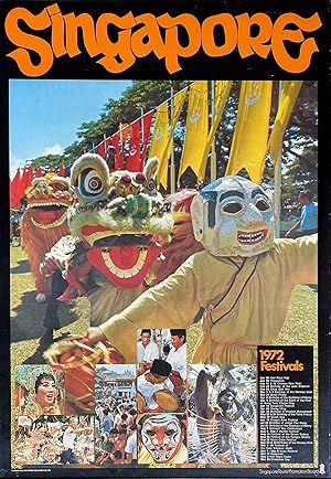 Original Vintage Poster - Singapore - 1972 Festivals