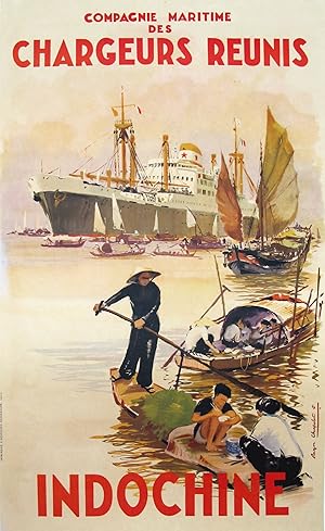 Original Vintage Poster - Chargeurs Reunis - Indochine