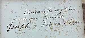 1868 Golden Wedding Inscribed by Joseph & Rebecca Taylor with ALL Album Photos