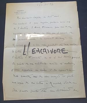 Lettre autographe signée du Maréchal Lyautey - 1927