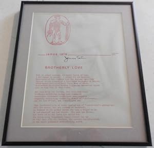 Brotherly Love (Signed Poem Broadside)