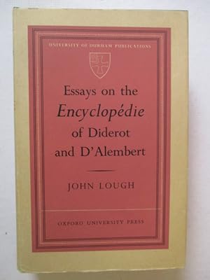 Essays on the Encyclopedie of Diderot and D'Alembert