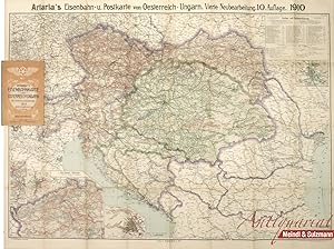 "Artaria's Eisenbahn- u. Postkarte von Oesterreich-Ungarn. Vierte Neubearbeitung. 10. Auflage. 19...
