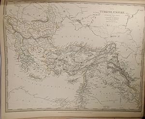 Map of the Turkish Empire in Europe and Asia With the Kingdom of Greece