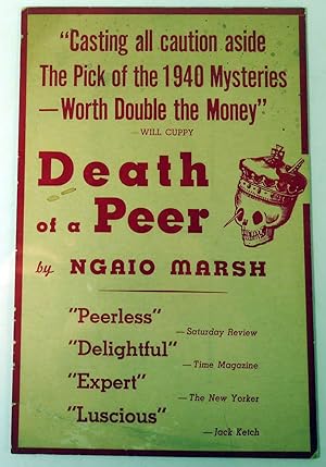 Advertising Card for: Death of a Peer