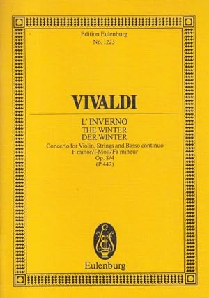 Concerto for Violin, Strings and Basso continuo in f minor, Op.8/4 "Winter" - Study Score