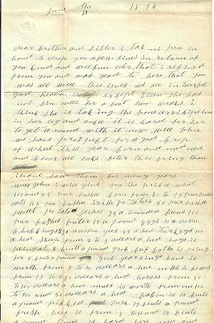 Rickards, Peter (ca. 1843-1918); Rickards, Ellen (ca. 1845-1909). Historically Interesting Letter...