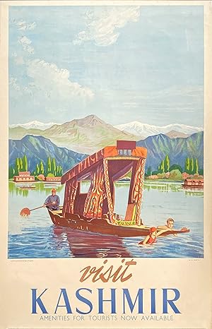 Original Vintage Poster - Visit Kashmir - Amenities for Tourists Now Available