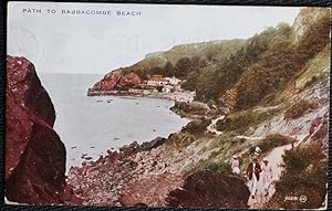 Babbacoombe Beach Vintage 1926 Postcard