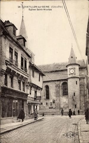 Ansichtskarte / Postkarte Châtillon sur Seine Côte dOr, Kirche Saint Nicolas