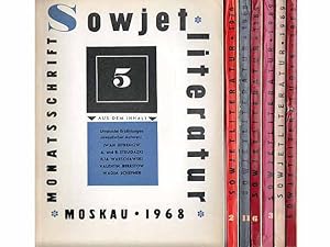 Sammlung Sowjetliteratur". 7 Titel. 1.) Heft 5/1968, aus dem Inhalt - Utopische Erzählungen sowj...