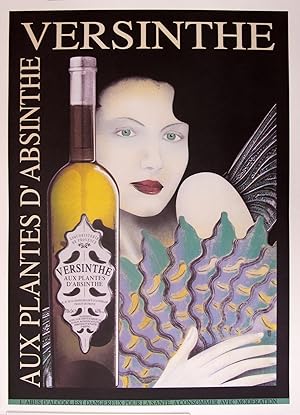 Original Vintage Poster - Versinthe aux Plantes d'Absinthe