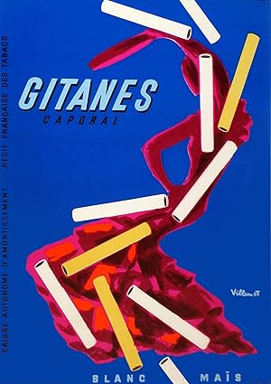 Original Vintage Poster - Gitanes Caporal