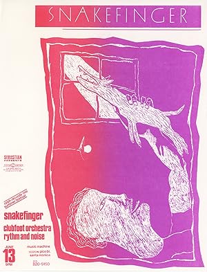 Flyer for a 1986 sho at Music Machine