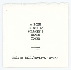 A Poem On Sheila Vollmer's Glass Tower. One Cent #358