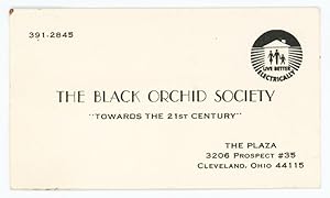 Business Card for the Black Orchid Society