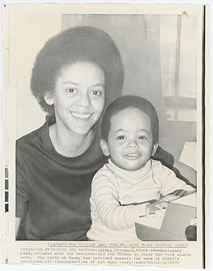 MOTHER AND POETESS-- Nikki Giovanni, Black Revolutionary Poet. [Press Photograph]
