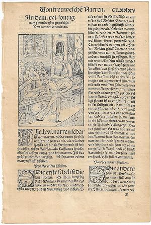 1520 - Leaf from Sebastian Brant's Daß Narrenschyff ad Narragoniam (Nauis Stultifera Collectanea ...