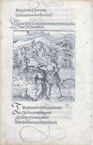 1519 - Leaf from the most beautiful illustrated book of the 16th century, Die geuerlicheiten und ...