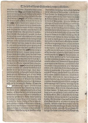 1527 - Leaf from William Claxton's translation of Jacobus de Voragine's Legenda Aurea (Golden Leg...