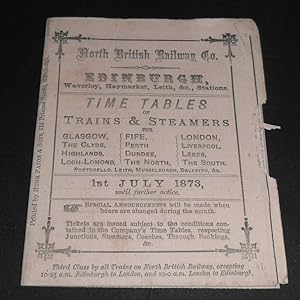 North British Railway Co - Time Tables of Trains & Steamers (For Glasgow, The Clyde, Highlands, L...