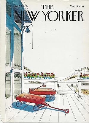 The New Yorker August 8, 1977 Arthur Getz FRONT COVER ONLY