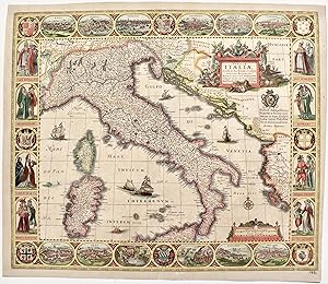 Tabulae Italiae, Corsicae, Sardiniae et adjacentium Regnorum nova et accurata delineatio.