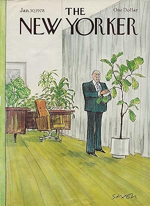 The New Yorker January 30, 1978 Charles Saxon FRONT COVER ONLY