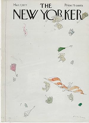 The New Yorker March 7, 1977 R.O. Blechman FRONT COVER ONLY