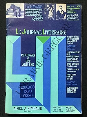 LE JOURNAL LITTERAIRE-N°1-15 SEPTEMBRE-15 NOVEMBRE 1987