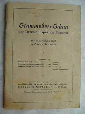 Stammeber-Schau der Tierzuchtinspektion Potsdam 11.-13. November 1957 in Potsdam-Rehbrücke.