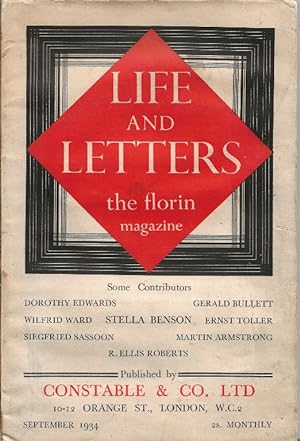 Life and Letters. The florin magazine. Volume x, No.57, September 1934