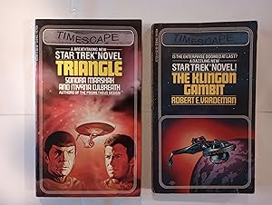 Star Trek Timescape Book Lot (2 book Matching Set includes: The Killing Gambit, Triangle)