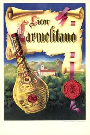 Ansichtskarte / Postkarte Licor Carmelitano, Kräuterlikör Reklame