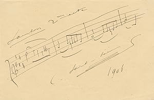 Autograph musical quotation from the composer's opera, Samson et Dalila, signed "C. Saint-Saëns" ...
