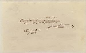 Autograph musical quotation signed and dated 2 April 1952 from the composer's opera Martha, oder ...