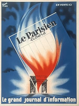 Original Vintage Poster - Le Parisien Libéré, Le grand journal d'information