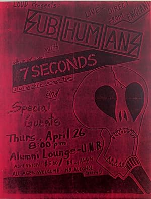 Subhumans with 7 Seconds. Thurs. April 26