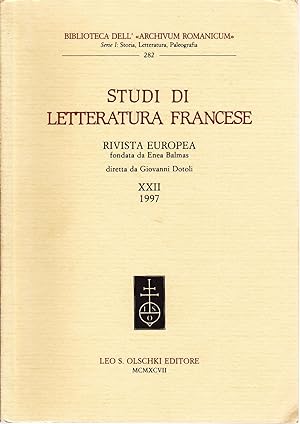 Studi di letteratura francese. XXII 1997.
