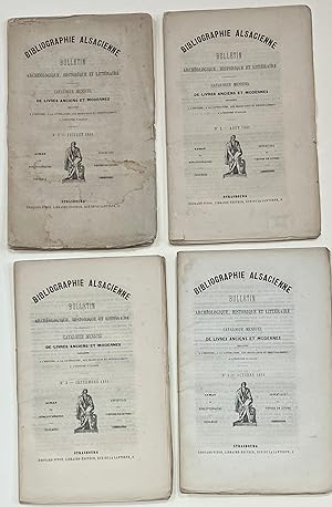 Bibliographie Alsacienne Bulletin Archéologique, Historique et littéraire N° 1 1861 - N° 7 et 8 1862