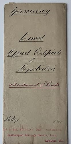 German Lineel 1903 | Original publication partly in manuscript of Lineel: medical content: Herste...