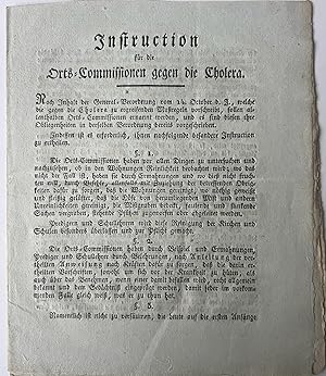 German publication medical legal 1851 | Instruction für die Orts Commissionen gegen die Cholera, ...