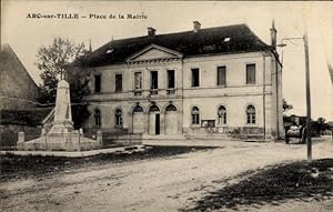 Ansichtskarte / Postkarte Arc sur Tille Côte dOr, Place de la Mairie, Denkmal