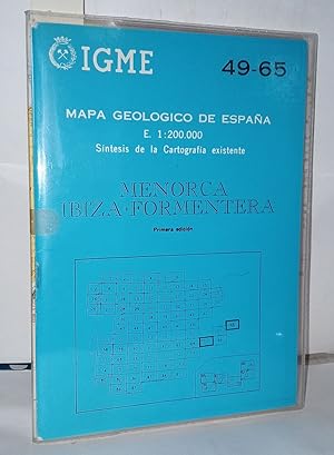 Mapa geologico de Espana E: 1:200000 Menorca Ibiza Formentera