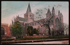 Rochester Cathedral Vintage Duplex Postcard
