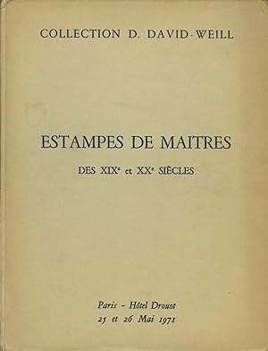 Collection D. David-Weill estampes de maitres des XIXe et XXe siecles : monotypes et dessin de Degas