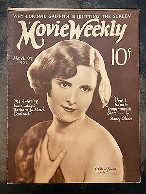 Movie Weekly Magazine: March 22, 1924 Dolores Rousse (Vol. IV, No. 7)