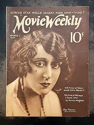 Movie Weekly Magazine: March 1, 1924 Olga Petrova (Vol. IV, No. 4)