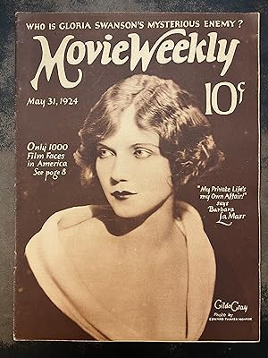 Movie Weekly Magazine: May 31, 1924 Gilda Gray (Vol. IV, No. 17)